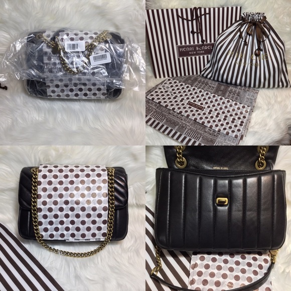 ‼️SOLD‼️Henri Bendel 712 Shoulder Bag 🖤 Leather - Picture 7 of 8